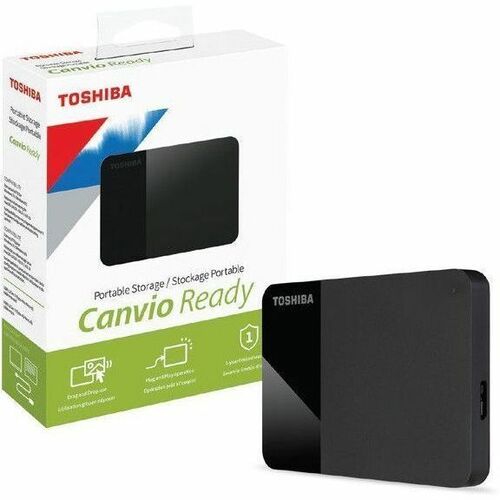 Toshiba Canvio Ready HDTP340XK3CA 4 TB Portable Hard Drive - External - Black