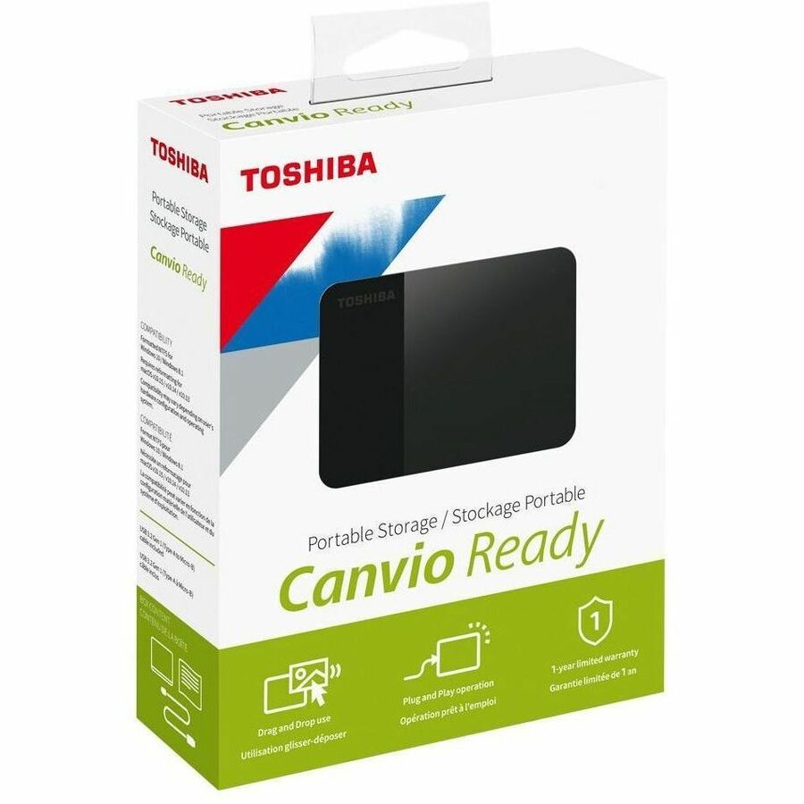 Toshiba Canvio Ready HDTP320XK3AA 2 TB Portable Hard Drive - External - Black - 6663465