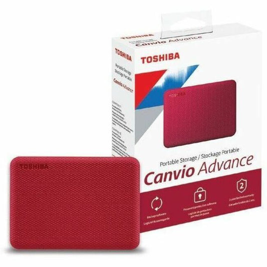 Toshiba Canvio Advance HDTCA40XR3CA 4 TB Portable Hard Drive - External - Red