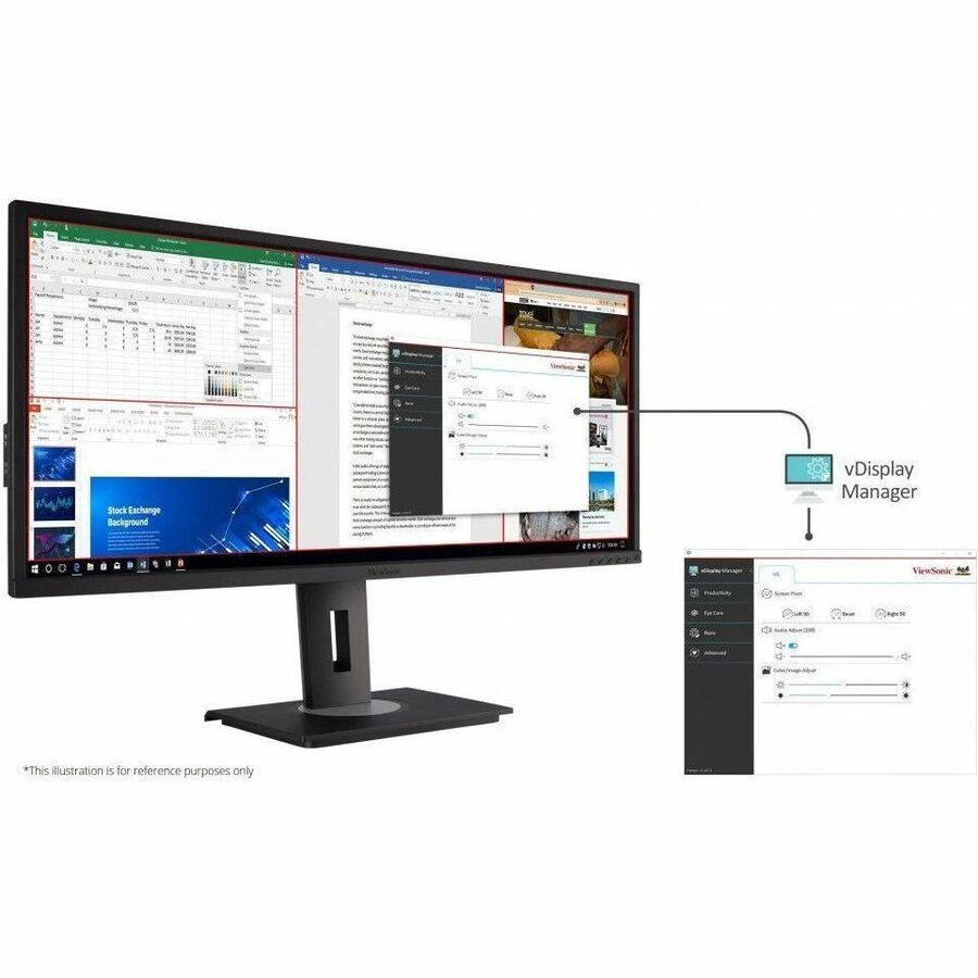 ViewSonic Graphic VG3456 34" Class UWQHD LED Monitor - 21:9 - Black - 6735150