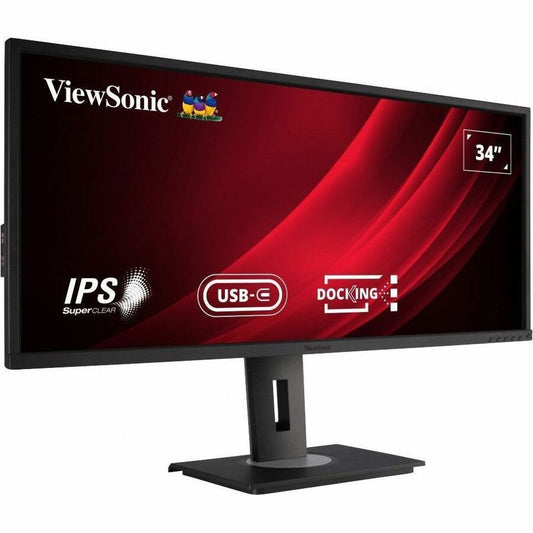 ViewSonic Graphic VG3456 34" Class UWQHD LED Monitor - 21:9 - Black