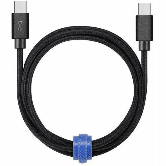 Blu Element Braided Charge/Sync USB-C to USB-C Cable 4ft 60W Black