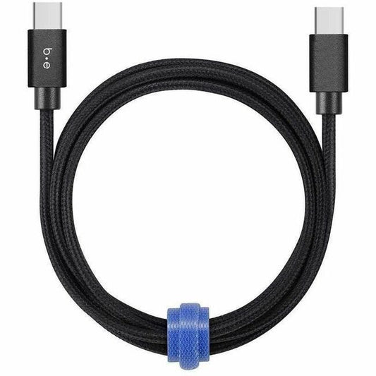 Blu Element BEC2C10B Braided Charge/Sync USB-C to USB-C Cable 10ft Black