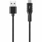 Blu Element B6TCBK Braided Charge/Sync USB-C to USB-A Cable 6ft Black - 107-1424