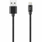 Blu Element B6MFIBK Braided Charge/Sync Lightning to USB-A Cable 6ft Black - 107-1419
