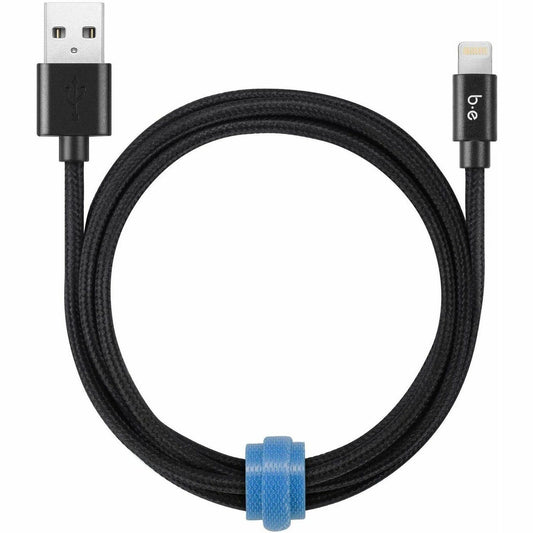 Blu Element B6MFIBK Braided Charge/Sync Lightning to USB-A Cable 6ft Black