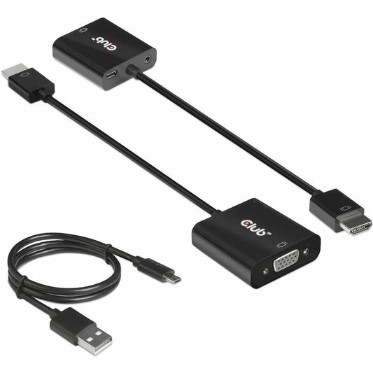 Club 3D HDMI 1.4 to VGA Adapter with Audio M/F