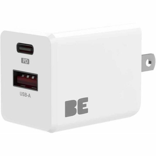 Blu Element BEWCA20WW Wall Charger Dual USB-C 20W PD and USB A White