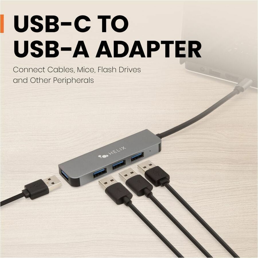 Helix USB-C to 4-Port USB-A Hub - 117-0578