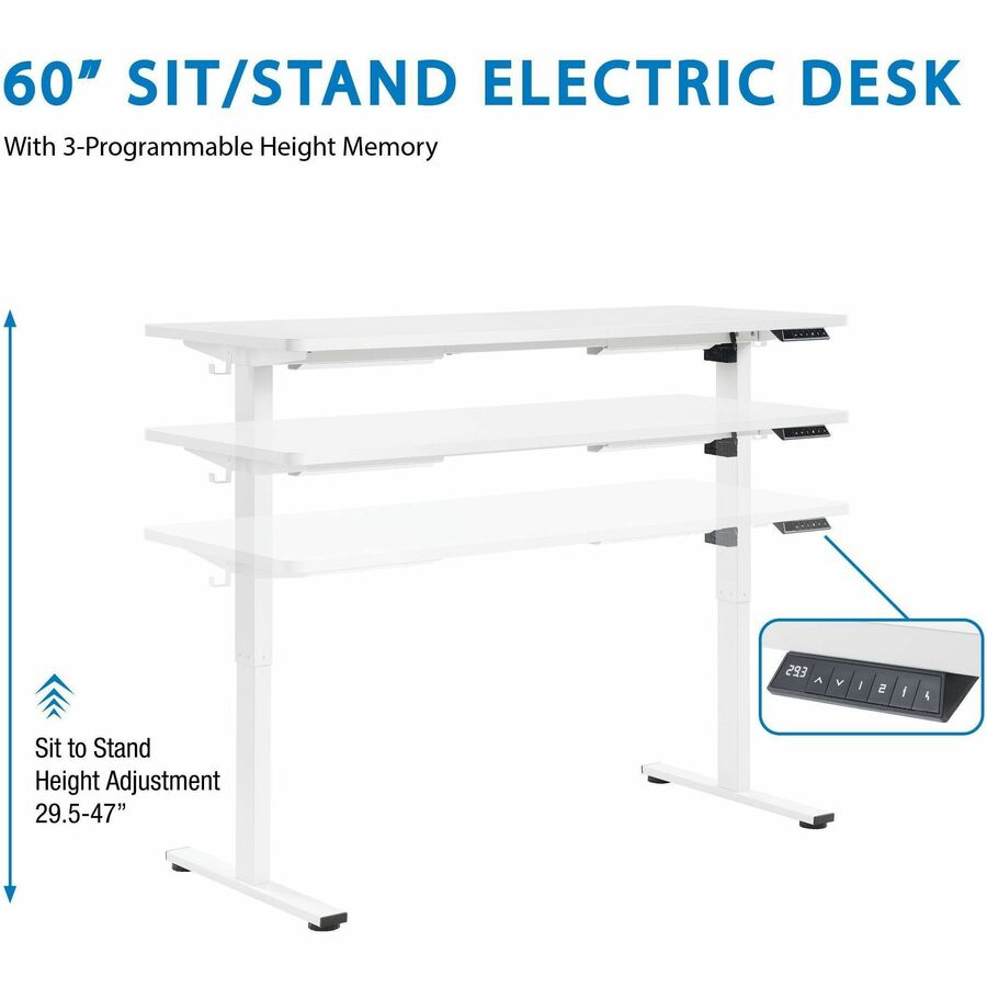ProLine II 60" Sit to Stand Electric Desk - PMO6024-WH