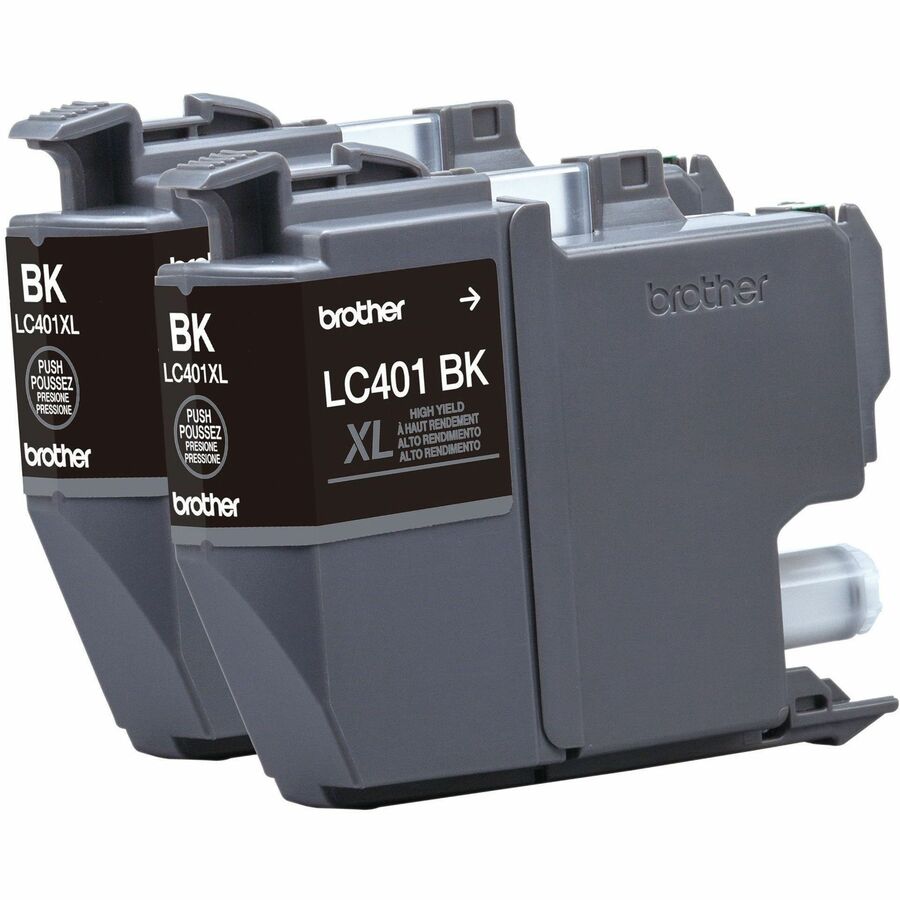 Brother Original Inkjet Ink Cartridge - Black - 2 / Pack - LC401XL2PCKS