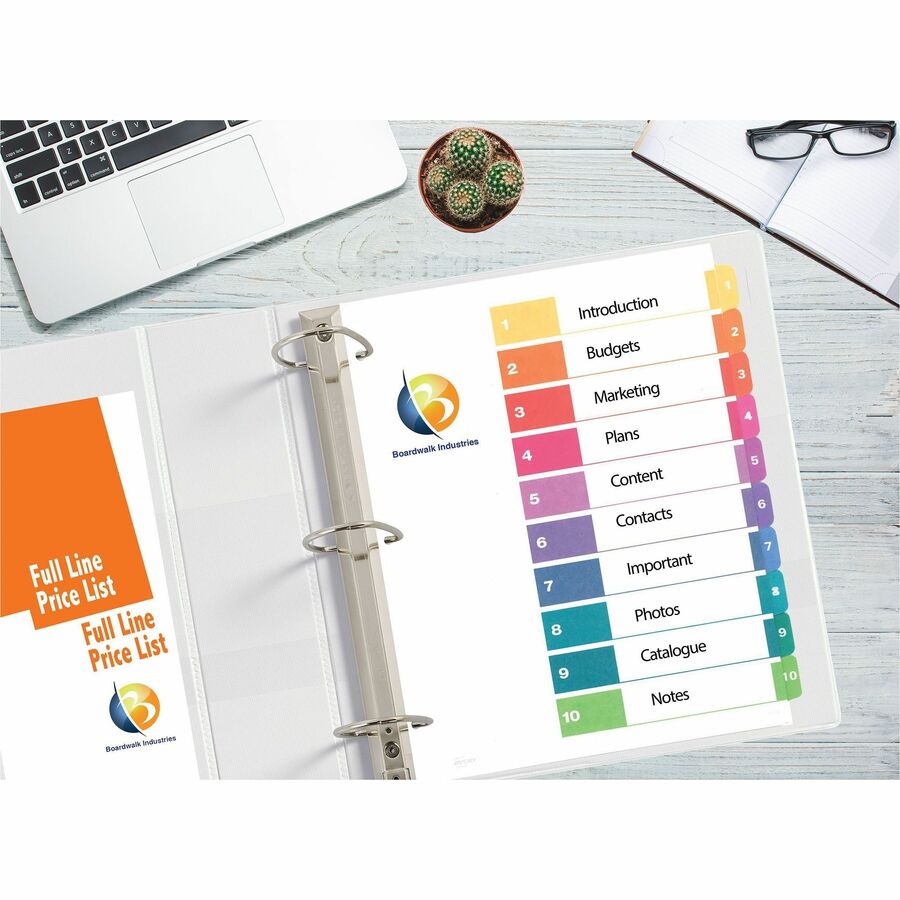 Avery&reg; Ready Index&reg; Table of Content Dividers for Laser and Inkjet Printers, 10 tabs, 1 set - 11135