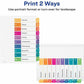 Avery&reg; Ready Index&reg; Table of Content Dividers for Laser and Inkjet Printers, 10 tabs, 1 set - 11135