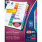Avery&reg; Ready Index&reg; Table of Content Dividers for Laser and Inkjet Printers, 10 tabs, 1 set