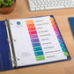 Avery&reg; Ready Index&reg; Table of Content Dividers for Laser and Inkjet Printers, 10 tabs, 1 set - 11135
