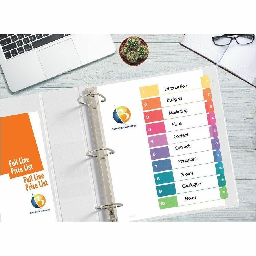 Avery Ready Index&reg; Table of Contents Dividers 10 Tabs, for Laser and Inkjet Printers - 11135