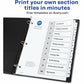 Avery&reg; Ready Index&reg; Table of Content Dividersfor Laser and Inkjet Printers, 10 tabs - 11134