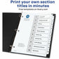Avery&reg; Ready Index&reg; Table of Content Dividersfor Laser and Inkjet Printers, 10 tabs - 11134