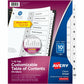 Avery&reg; Ready Index&reg; Table of Content Dividersfor Laser and Inkjet Printers, 10 tabs