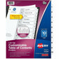 Avery&reg; Ready Index&reg; Table of Content Dividersfor Laser and Inkjet Printers, 10 tabs