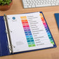 Avery&reg; Ready Index&reg; Table of Content Dividersfor Laser and Inkjet Printers, 15 tabs, 1 set - 11143