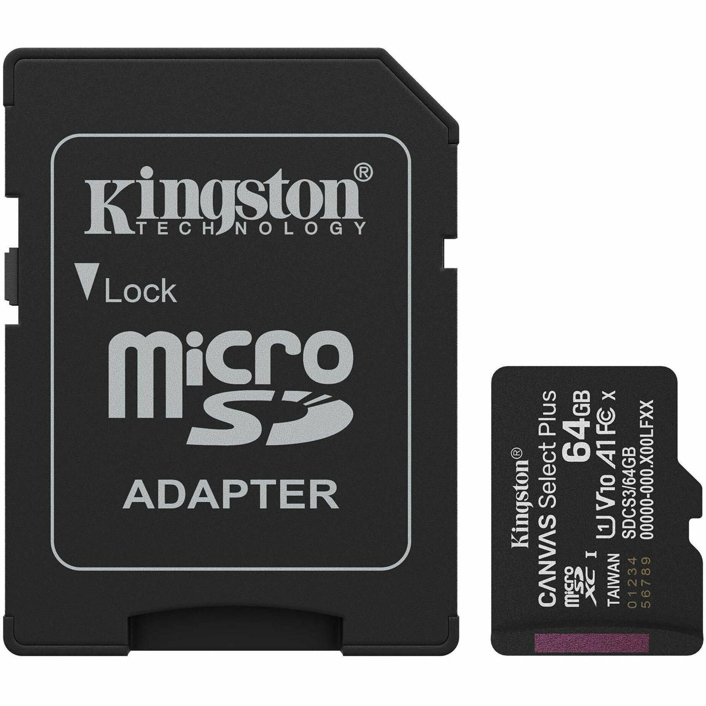 Kingston Canvas Select Plus 64 GB Class 10/UHS-I (U1) V10 microSDXC - 1 Each