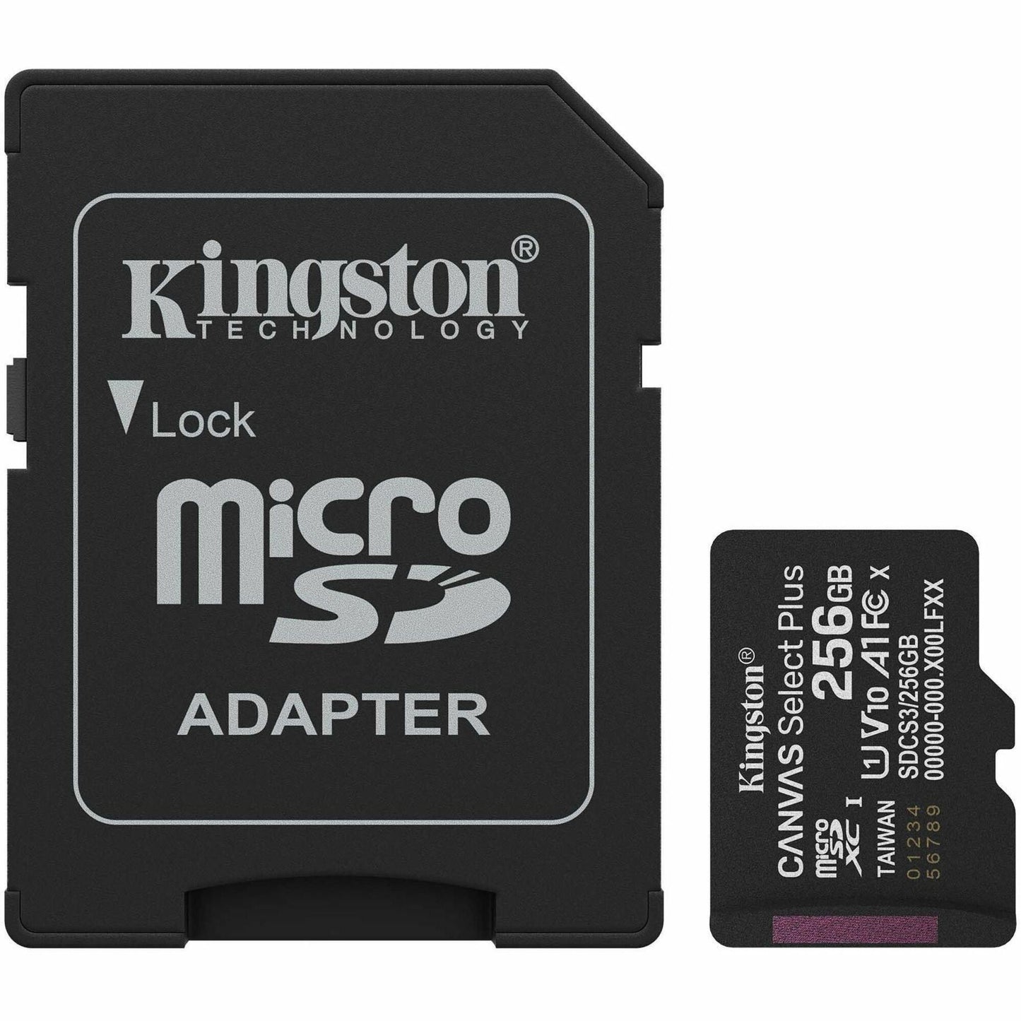 Kingston Canvas Select Plus 256 GB Class 10/UHS-I (U1) V10 microSDXC - 1 Each