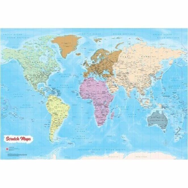 MapArt World Scratch Wall Map - 20669 - 20669