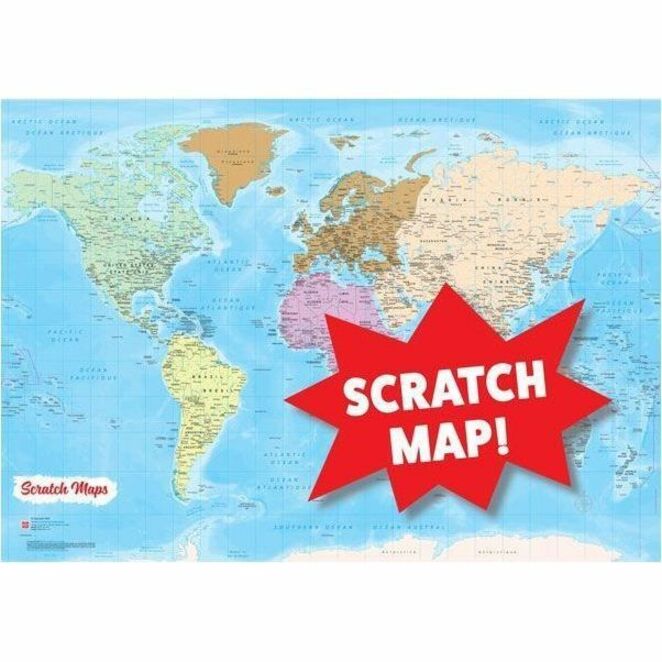 MapArt World Scratch Wall Map - 20669 - 20669