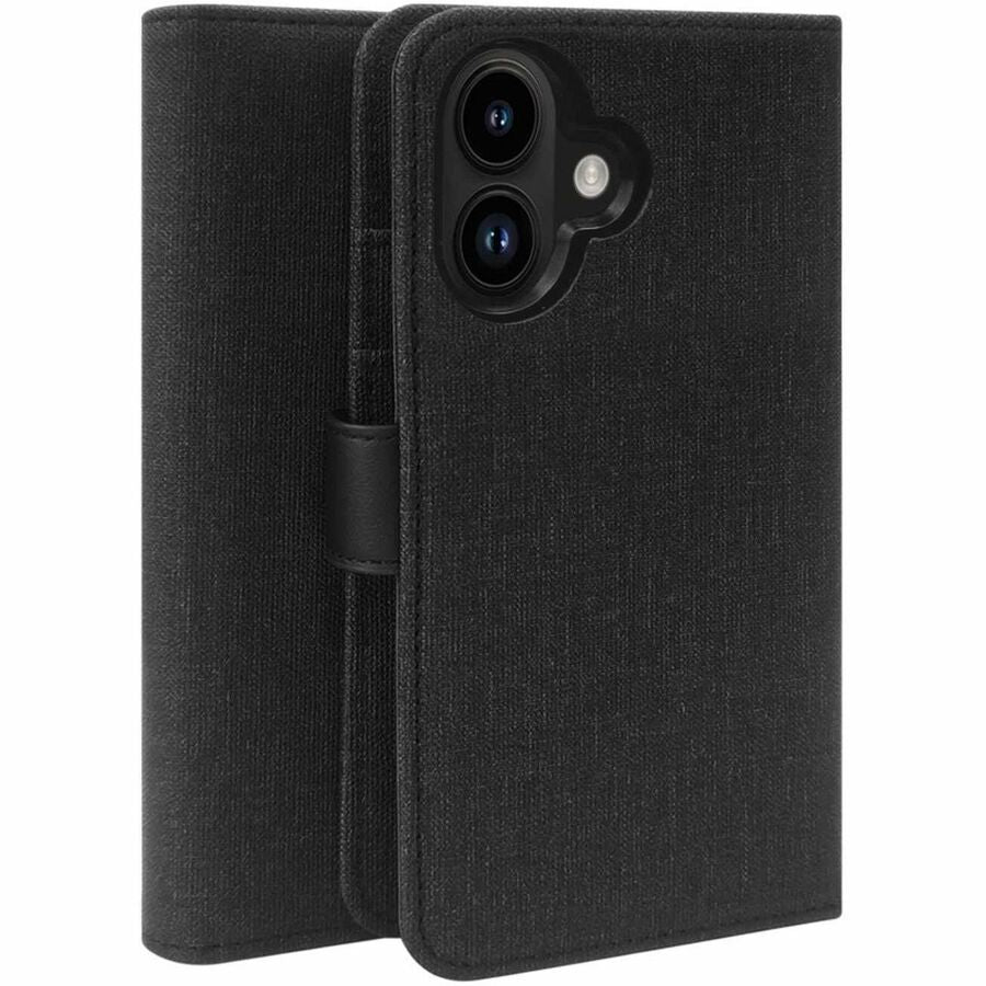 Blu Element Carrying Case (Folio) Apple iPhone 16 Plus Smartphone - Black - BEF2NMG116B2