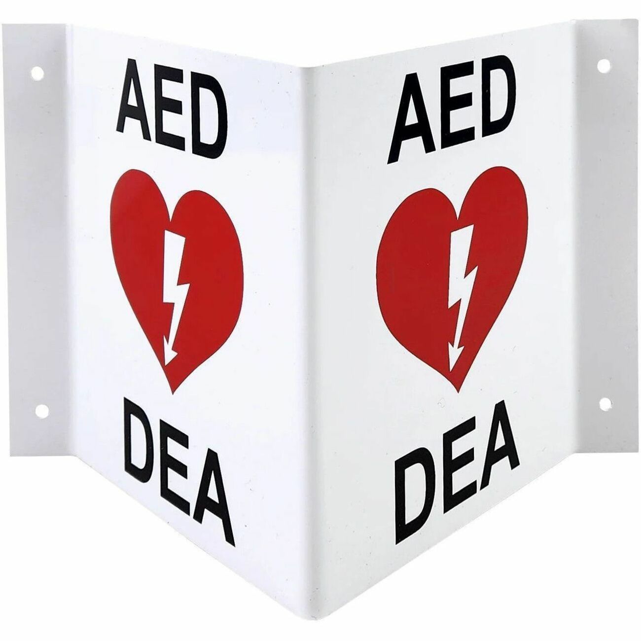 First Aid Central AED Wall Sign (Bilingual)