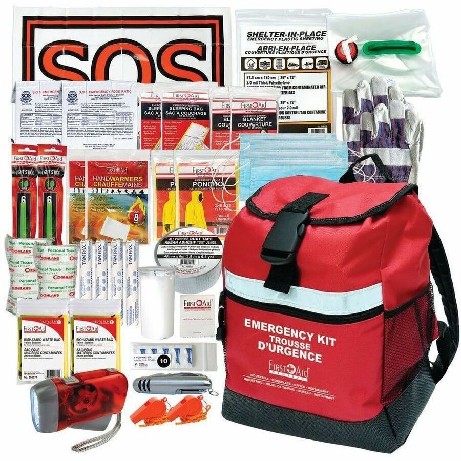 First Aid Central 2 Person 72 Hour Emergency Survival Kit, Backpack - No Water