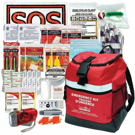 First Aid Central 2 Person 72 Hour Emergency Survival Kit, Backpack - No Water