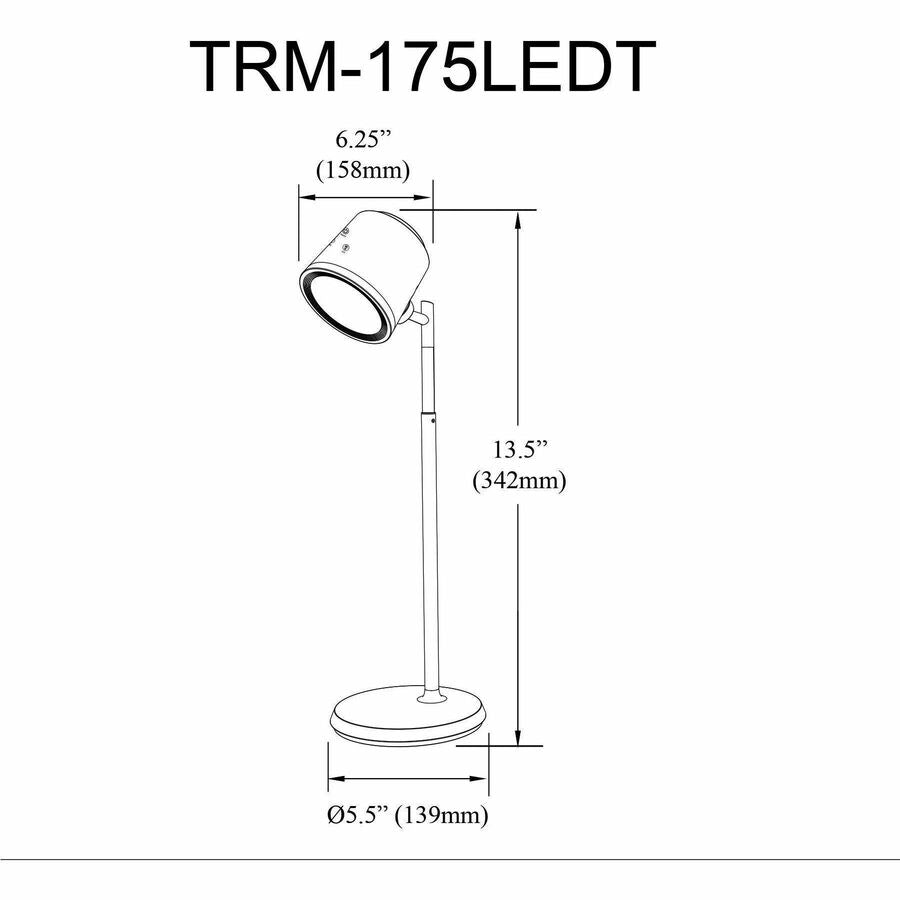 Dainolite Tram 6W Table Lamp, MB with Detachable Head - TRM175LEDTMB