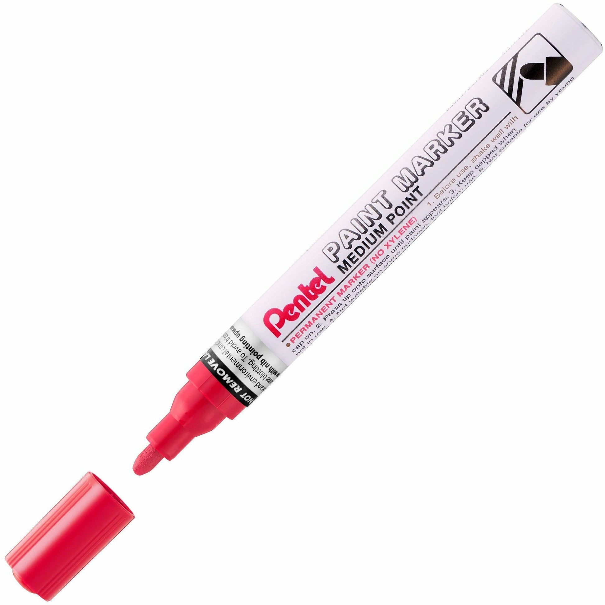 Pentel Paint Marker, Medium Point, Bullet Tip, Red Ink