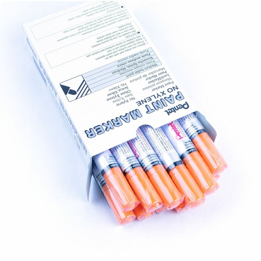 Pentel Paint Marker, Medium Point, Bullet Tip, Orange Ink - MMP10-F