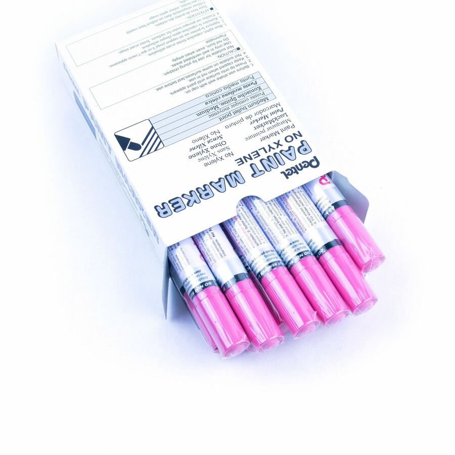 Pentel Paint Marker, Medium Point, Bullet Tip, Pink Ink - MMP10-P