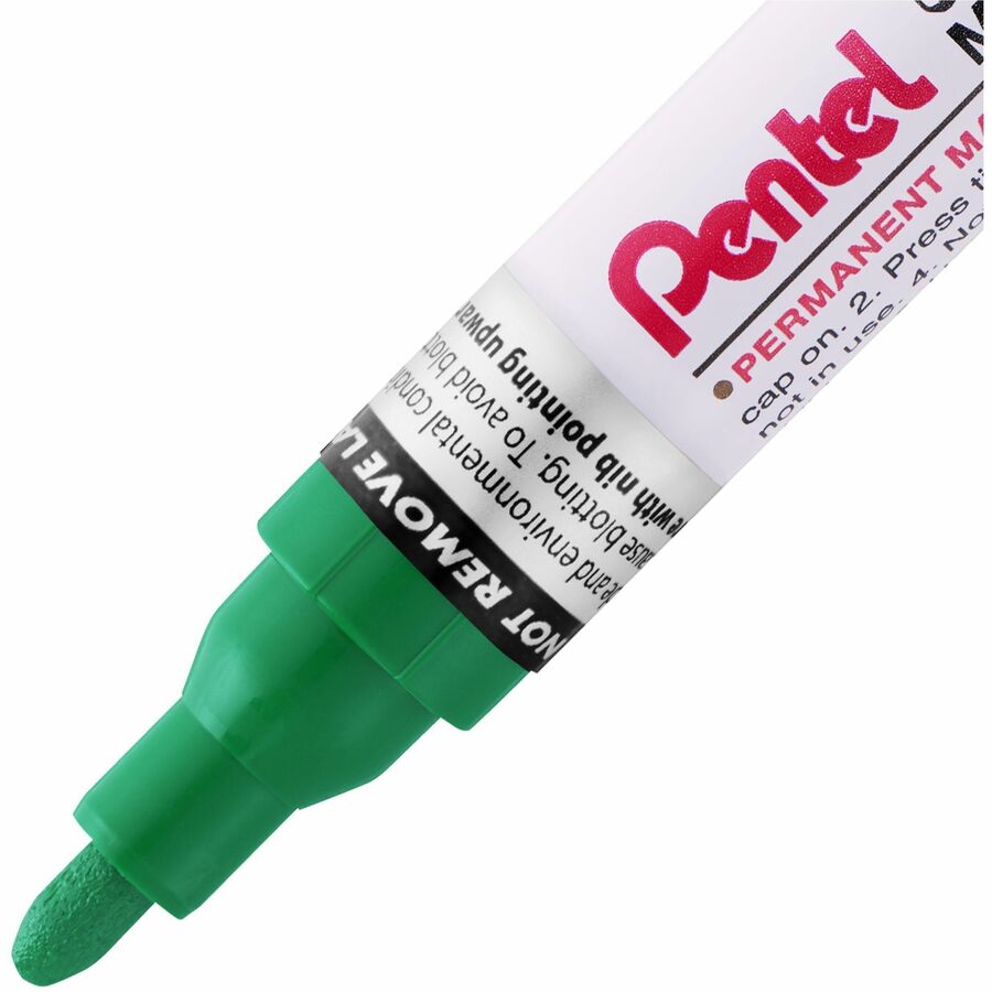 Pentel Paint Marker, Medium Point, Bullet Tip, Green Ink - MMP10-D