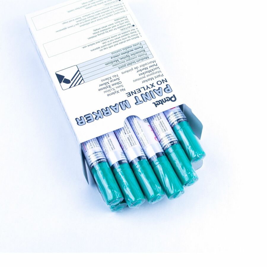Pentel Paint Marker, Medium Point, Bullet Tip, Green Ink - MMP10-D