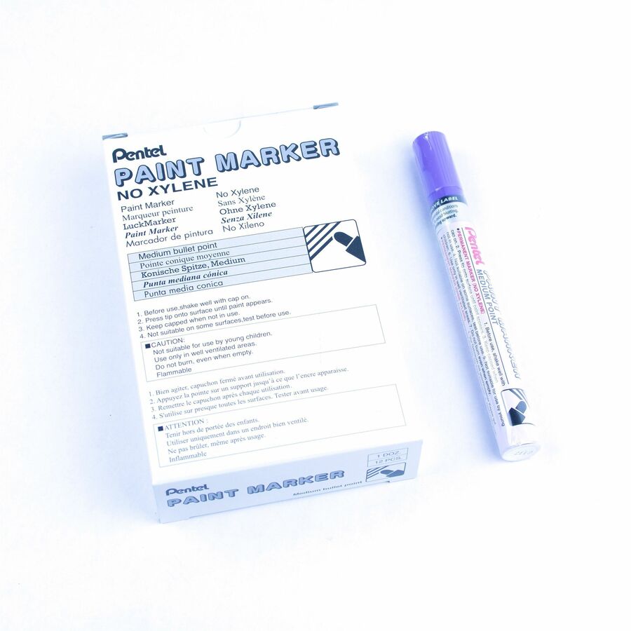 Pentel Paint Marker, Medium Point, Bullet Tip, Violet Ink - MMP10-V