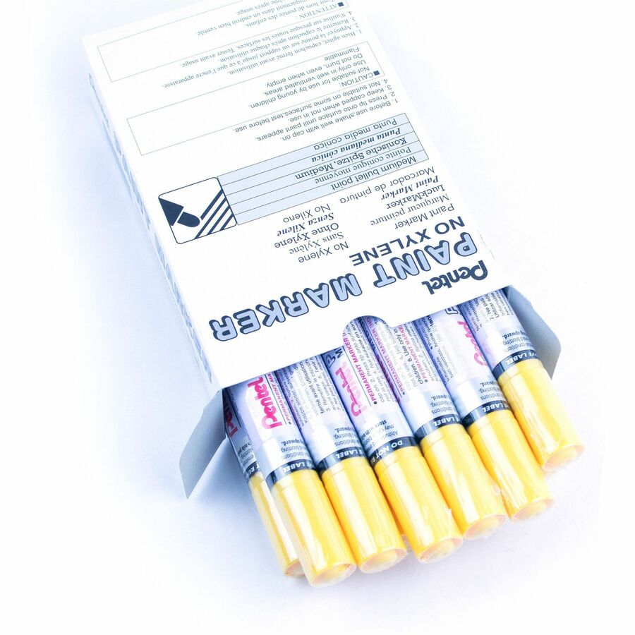 Pentel Paint Marker, Medium Point, Bullet Tip, Yellow Ink - MMP10-G