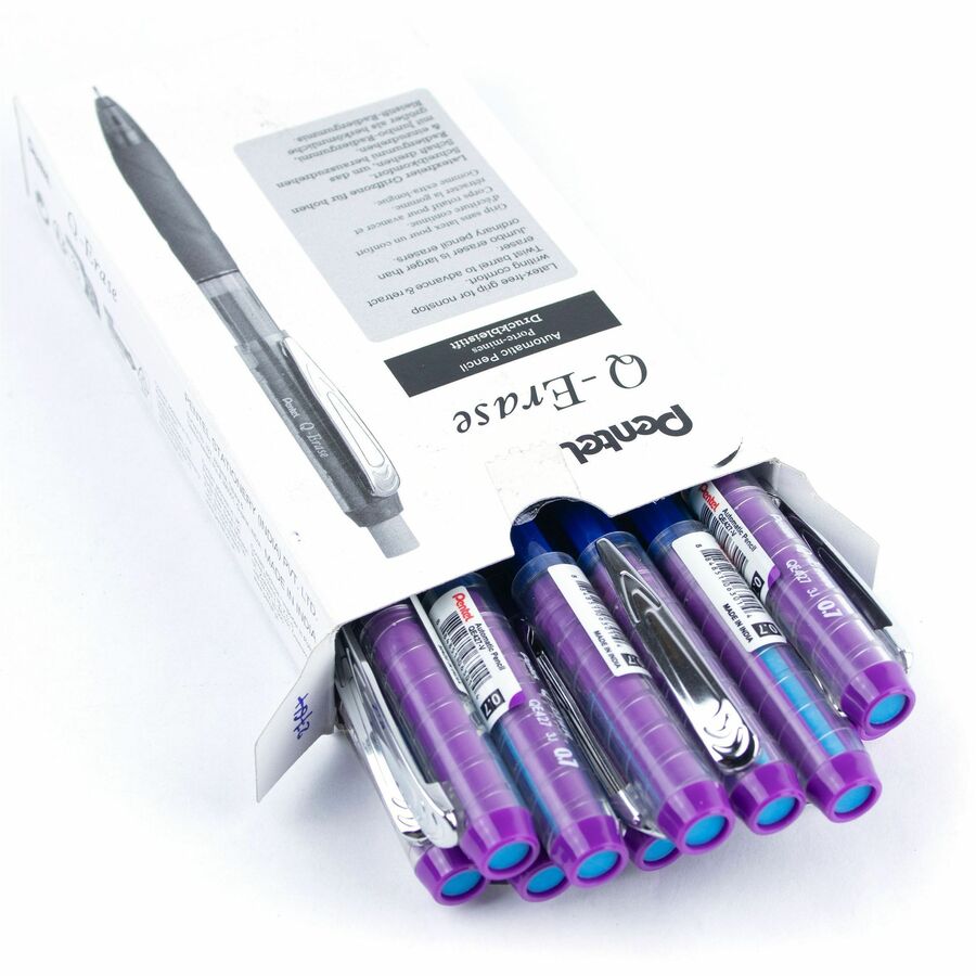 Pentel Q-ERASE Mechanical Pencil, 0.7mm Violet Barrel - QE427V