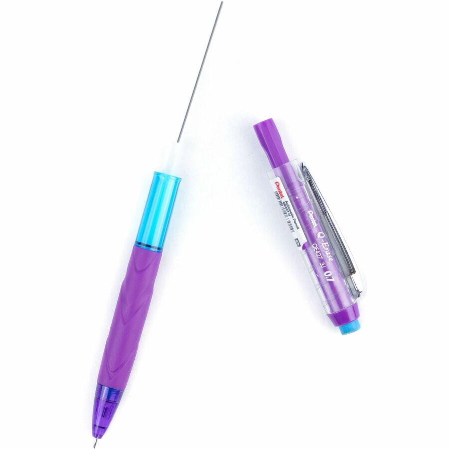 Pentel Q-ERASE Mechanical Pencil, 0.7mm Violet Barrel - QE427V