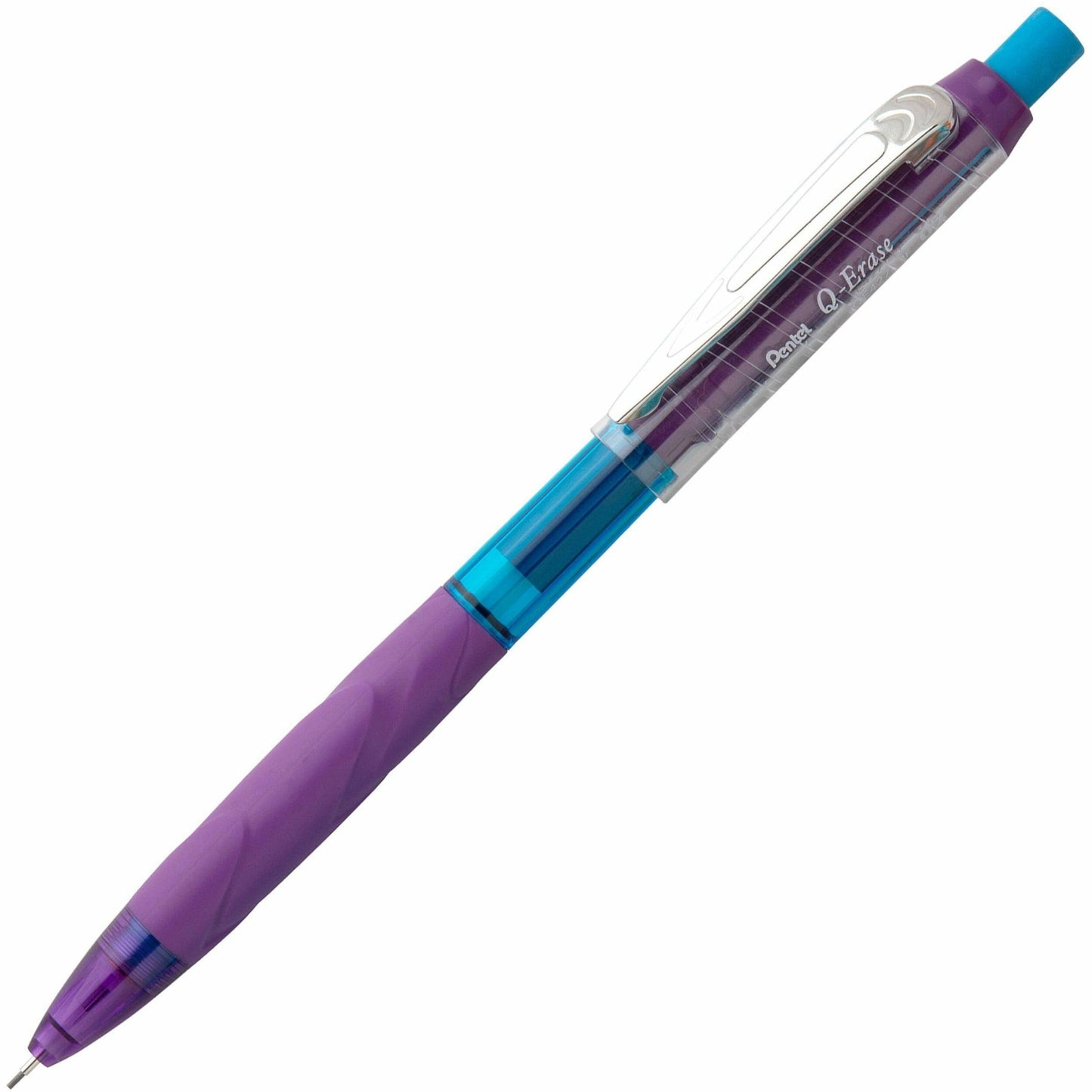 Pentel Q-ERASE Mechanical Pencil, 0.7mm Violet Barrel