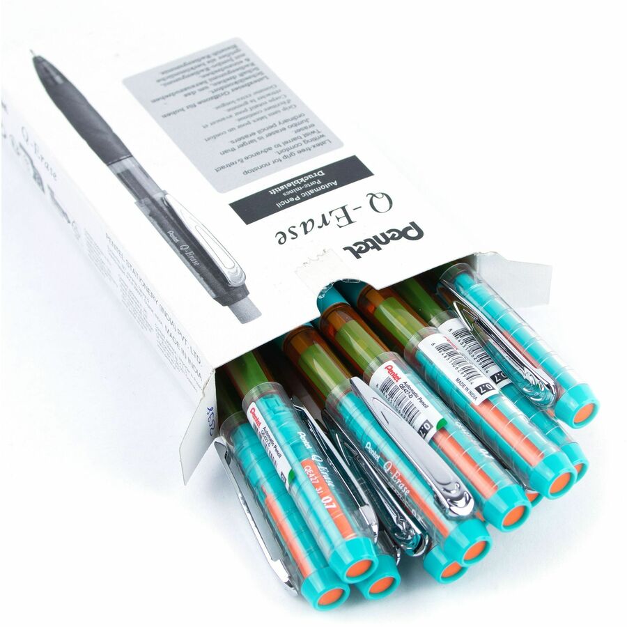 Pentel Q-ERASE Mechanical Pencil, 0.7mm Green Barrel - QE427D