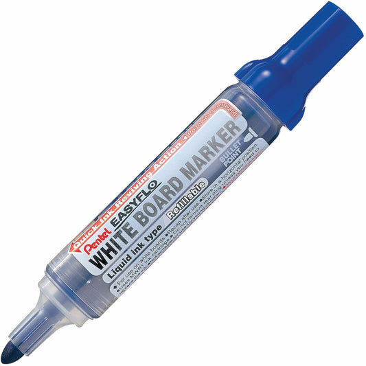Pentel Easyflo White Board Marker, Bullet Point, (6.0mm) Blue Ink