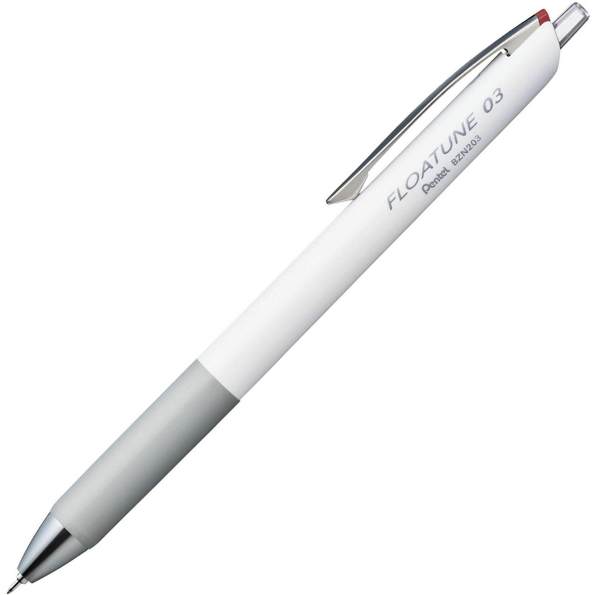 Pentel Floatune, Retractable Advanced Rollerball Pen, 0.3mm Tip, Red Ink