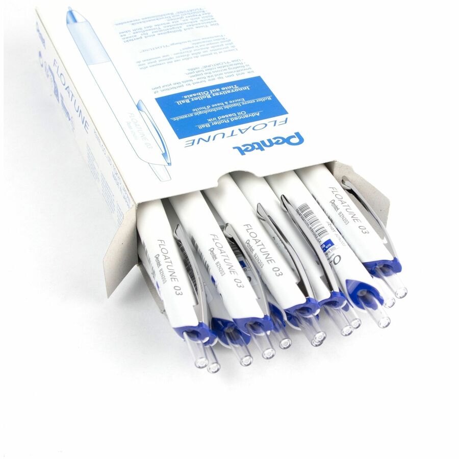 Pentel Floatune, Retractable Advanced Rollerball Pen, 0.3mm Tip, Blue Ink - BZN203-C