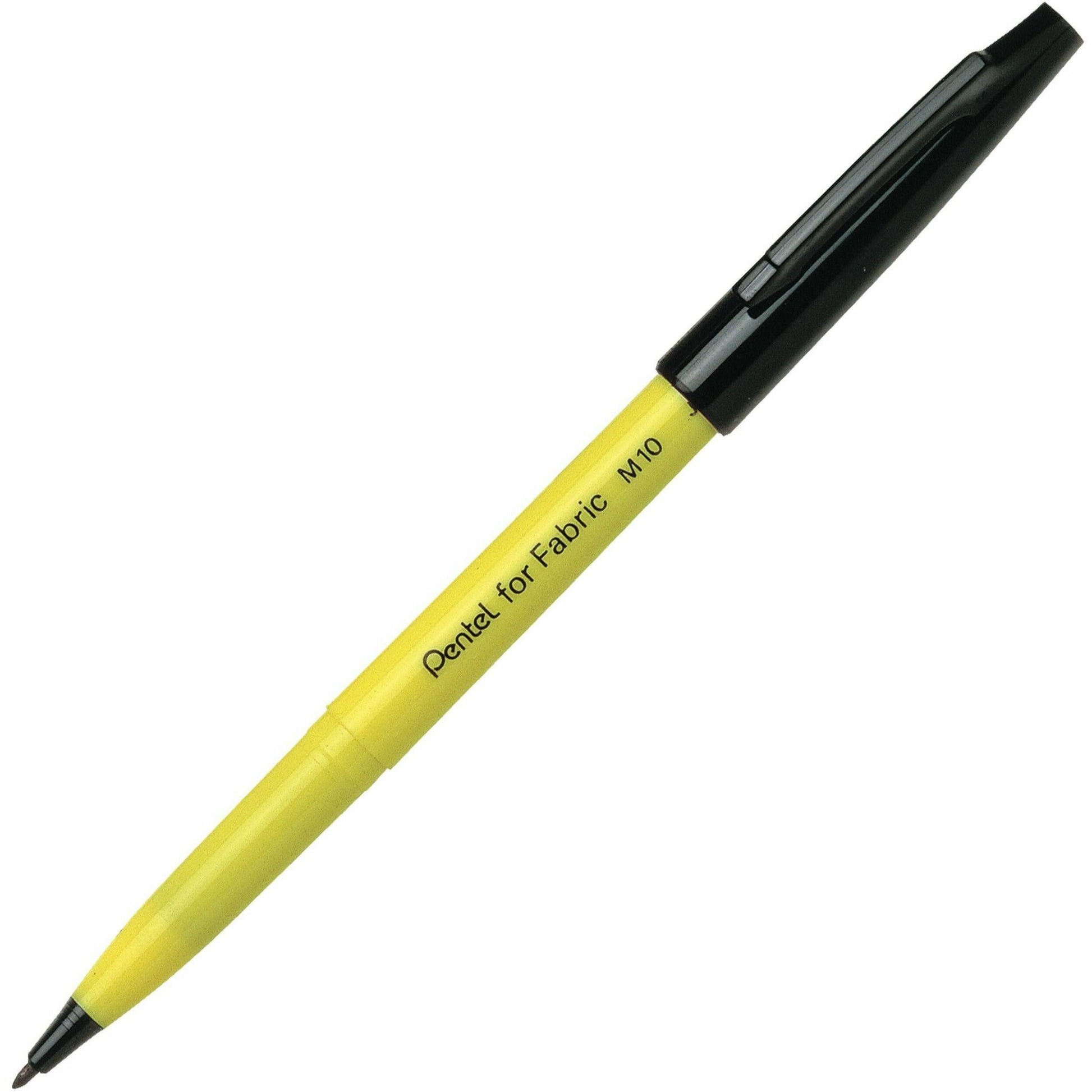Pentel Permanent Fabric Marker (2.0mm), Black Ink