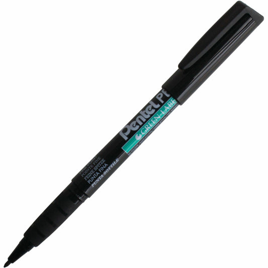 Pentel Green Label Permanent Marker (2.0mm), Bullet Tip, Black Ink